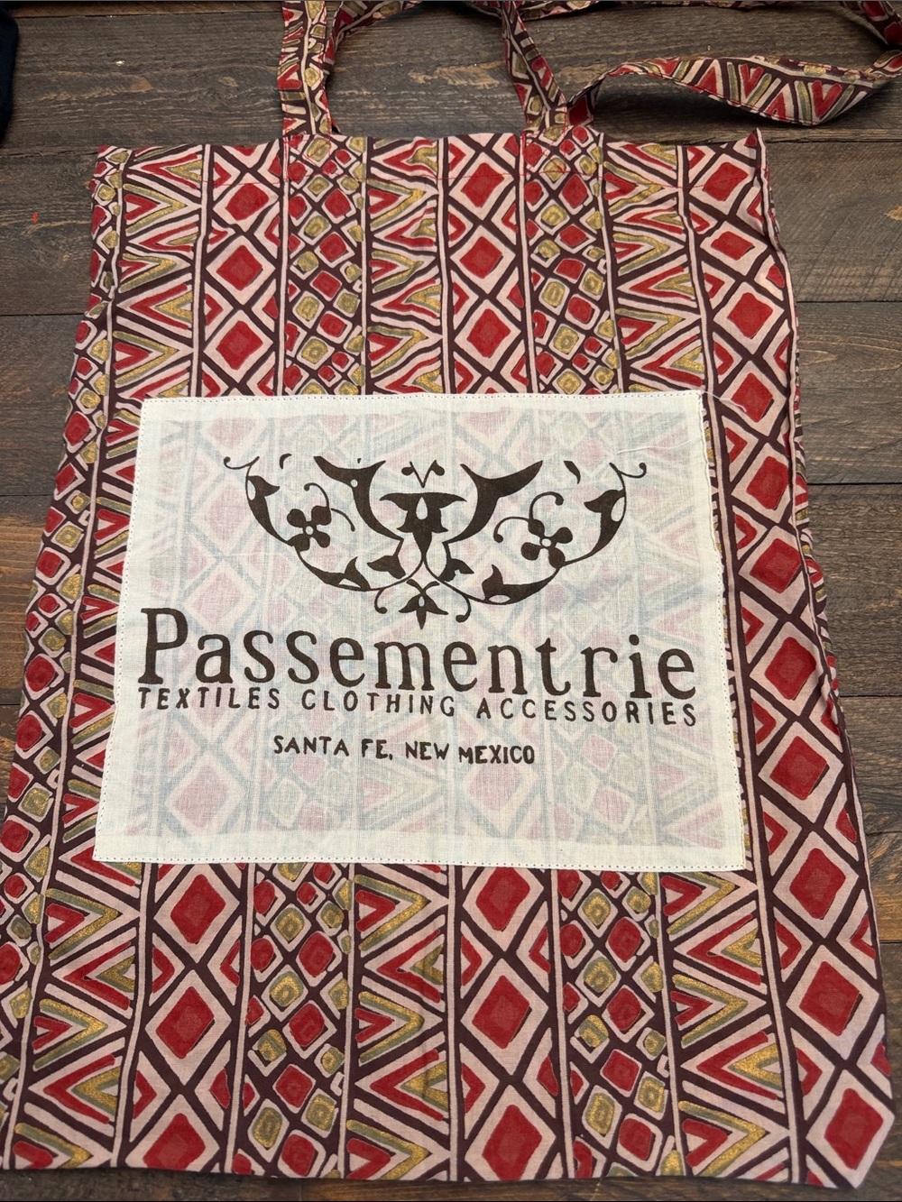 Passementrie Santa Fe Artisan Southwest Geometric Canvas Tote Bag